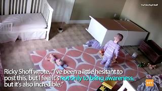 Toddler uses super strength to lift fallen dresser off twin brother | Hot Topics