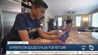 Experts on SDUSD's plan for return