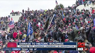 Capitol Riot hearings underway in Washington, focusing on damage to historic buildings