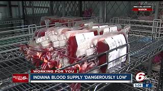 Indiana blood supply is dangerously low
