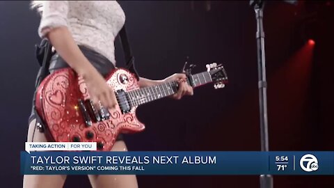 Taylor Swift's next album is a re-release of 'Red,' as WXYZ anchors tell Brad Galli to 'listen up!'