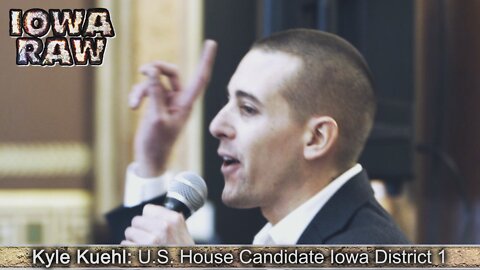 KYLE KUEHL CAMPAIGNS FOR IOWA HOUSE DISTRICT 1 AT JANUARY 10, 2022 DES MOINES, IOWA CAPITOL RALLY