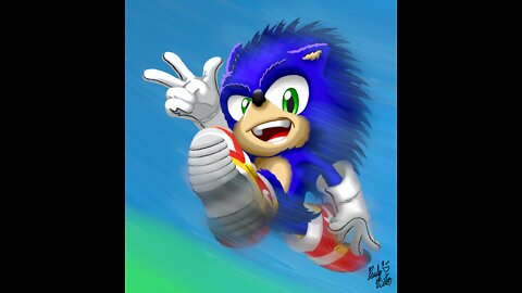 Sonic the Hedgehog: My redesign - Speedart + Authorial Project PREVIEW