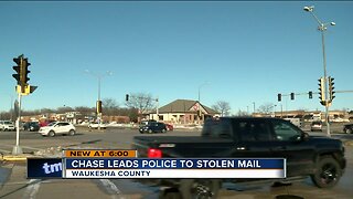 Chase leads police to stolen mail in Waukesha County