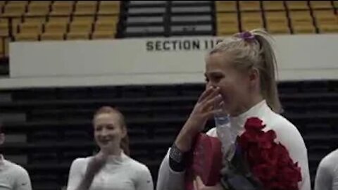 Military Brother Surprises @GWGymnastics Senior