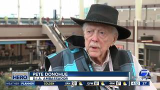 7Everyday Hero Pete Donohue helps passengers at Denver International Airport