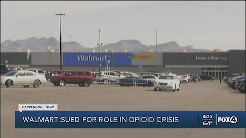 Walmart sued for role in opiod crisis