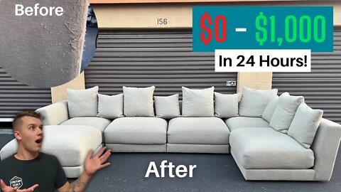 $0 -$1000 in 24 hours (Couch Flipping Transformation)