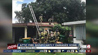 Attic fire significantly damages Charlotte County home