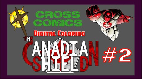 Digitally Coloring Time with Rick Piper of Cross Comics colouring Canadian Shield #2
