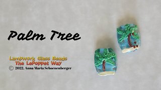 Lampwork Glass Bead Palm Tree