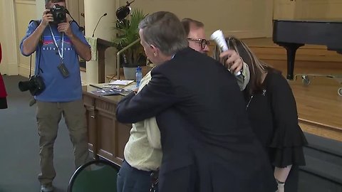 Former Colorado Gov. John Hickenlooper meets with mass shooting survivors, families of victims