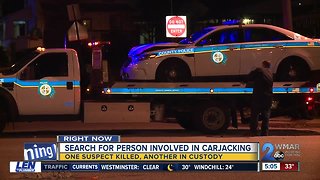 Carjacking suspect struck, killed by police car after chase