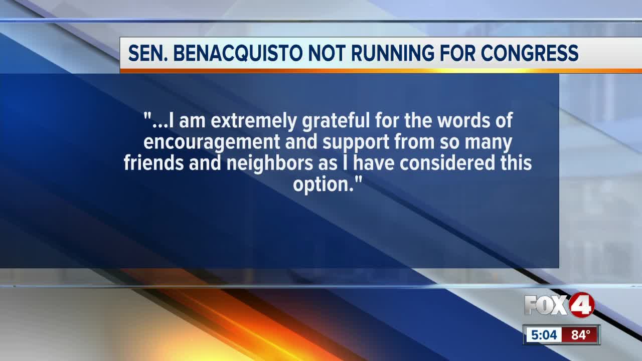 Senator Benacquisto not running for Congress