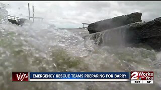 Emergency rescue teams preparing for Barry