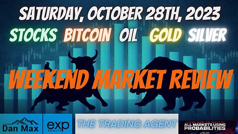 Weekend Market Review for Saturday, October 28th , 2023 for #Stocks #Oil #Bitcoin #Gold and #Silver