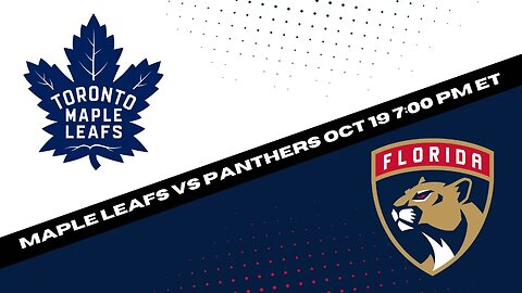 Maple Leafs vs Panthers Prediction, Pick and Odds | NHL Hockey Pick for 10/19
