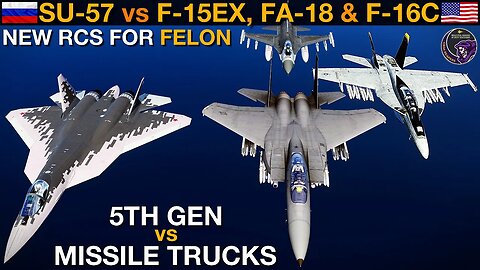 Su-57 Felon vs F-15EX, FA-18 & F-16C: BVR Missile Fight | DCS