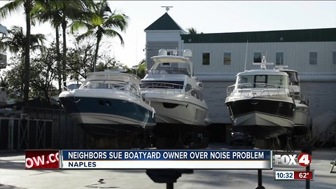 Neighbors sue boatyard owner over noise problem