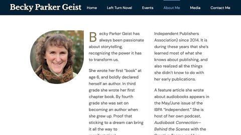 Independent Publisher Becky Parker Geist Discusses Audiobook Production and her New Novel.