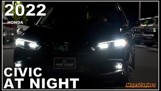 AT NIGHT: 2022 Honda Civic Touring - Interior & Exterior Lighting Overview