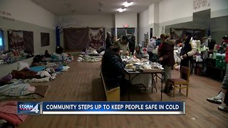 Community opens impromptu shelters for homeless in brutal cold