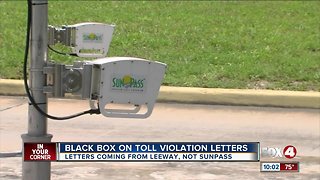 Black Box on Toll Violation Letters