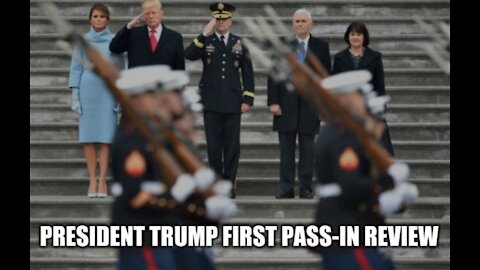 President Trump First Pass-in-Review as Commander in Chief