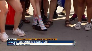 Jesse Ritka chats with Wisconsin State Fair models