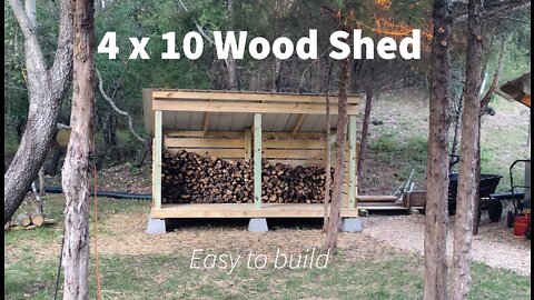 Firewood Storage Shed Build - For firewood used in a Wood Stove or Fire Pit