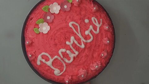 Barbie strawberry Sponge cake Birthday Cake