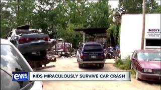 Kids miraculously survive car crash