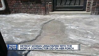 Woman says hiring concrete contractor to fix her porch ended in home improvement horror