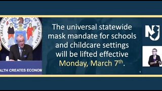 NJ Gov: We Are Lifting Mask Mandates For Schools March 7th