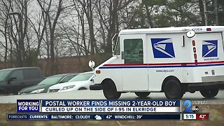 Postal worker finds missing 2-year-old on the side of I-95