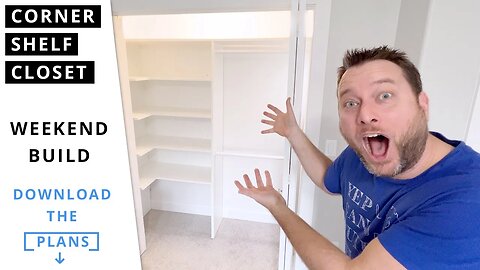 How To Build A Corner Shelf Closet In Any Standard Closet Wardrobe Design | Woodworking Project 🪚