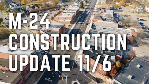M-24 Construction Progress Oxford Michigan 11/06/2020
