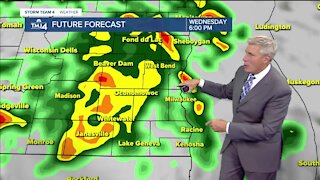 Highs in the 80s Wednesday with chance for severe storms