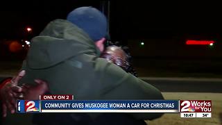 Woman gets car for Christmas