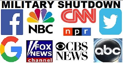 Military shutdown and investigation of the mainstream media, Facebook, Twitter, Google, federal legislative, executive, judicial branches of government, lockdown governors, mayors and the CDC.