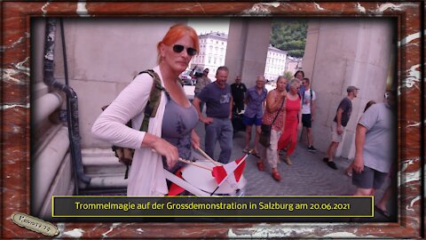 Die Blechtrommel auf der Grossdemonstration in Salzburg am 20.06.2021