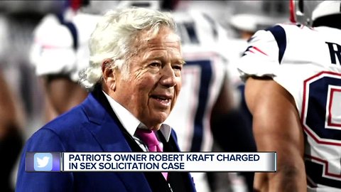 Patriots owner Robert Kraft charged with soliciting prostitution on day of AFC title game