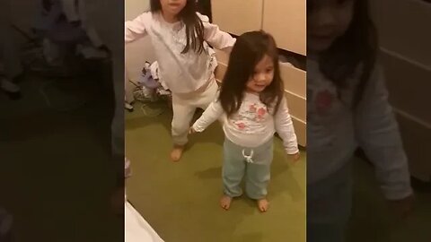 Cutie but sad baby girl cheers up when she hears the tune:"smile, now, dont be unhappy"