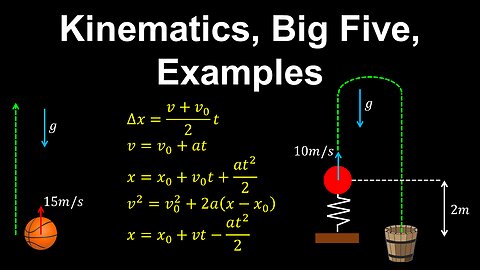 Kinematics, Big Five, Examples - AP Physics C (Mechanics)