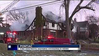 Historic Fitzgerald House in Pontiac destroyed in fire