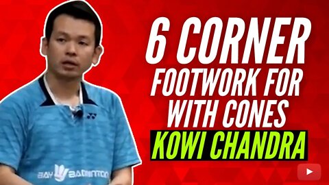 6 Corner Footwork Drill with Cones featuring Badminton Coach Kowi Chandra