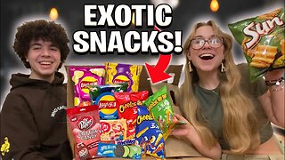 TRYING EXOTIC SNACKS FOR THE FIRST TIME!