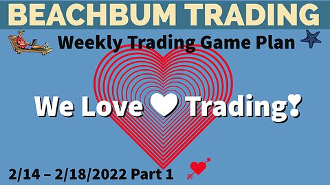 We Love ❤ Trading❣ | [BeachBum Trading] [Weekly Trading Game Plan] for 2/14 – 2/18/2022 | Part 1