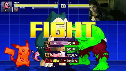 Pokemon Characters (Pikachu, Gengar, Snorlax, And Mew) VS The Hulk In An Epic Battle In MUGEN