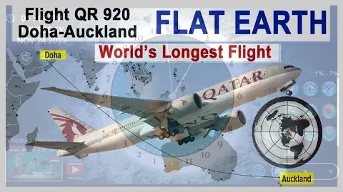 Flight QR 920 Doha to Auckland proves FLAT EARTH